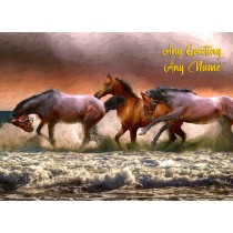 Personalised Horse Art Greeting Card (Birthday, Christmas, Any Occasion)