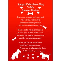 from The Dog Verse Poem Valentines Day Card (Red, Human Daddy)