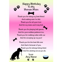 Personalised From the Dog Birthday Card (Pink Stripe)