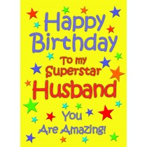 Husband Birthday Card (Yellow)