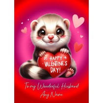 Personalised Valentines Day Card for Husband (Meerkat)