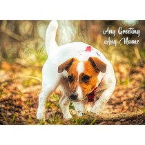 Personalised Jack Russell Art Greeting Card (Birthday, Christmas, Any Occasion)