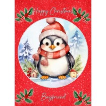 Christmas Card For Boyfriend (Globe, Penguin)