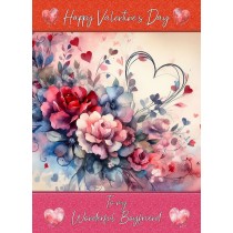 Valentines Day Card for Boyfriend (Heart Art, Design 5)