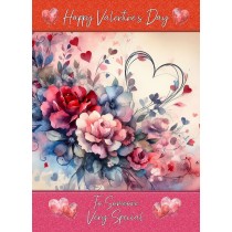 Valentines Day Card for Wonderful Someone (Heart Art, Design 5)