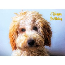 Labradoodle Art Birthday Card