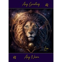 Personalised Fantasy Horoscope Greeting Card (Leo)