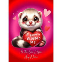 Personalised Valentines Day Card for One I Love (Meerkat)