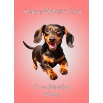 Dachshund Dog Mothers Day Card For Mam