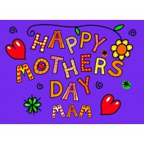 Mothers Day Card (Purple, Mam)