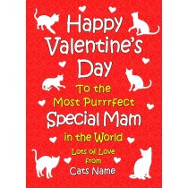Personalised From The Cat Valentines Day Card (Special Mam)