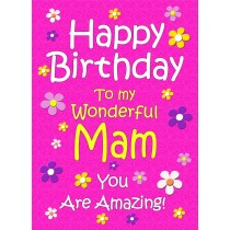 Mam Birthday Card (Cerise)