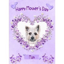 Cairn Terrier Dog Mothers Day Card (Happy Mothers, Mam)