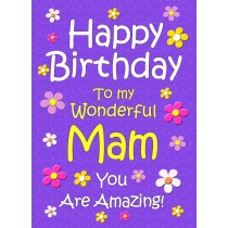 Mam Birthday Card (Purple)