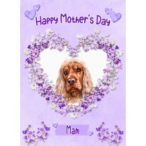 Cocker Spaniel Dog Mothers Day Card (Happy Mothers, Mam)