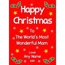 Personalised 'Mam' Christmas Greeting Card