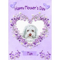Labradoodle Dog Mothers Day Card (Happy Mothers, Mam)