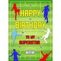 Football Birthday Card For Mam