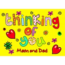 Thinking of You 'Mam and Dad' Greeting Card