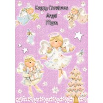 Angel Mam Christmas Card 'Happy Christmas'