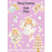Angel Mam Christmas Card 'Merry Christmas'