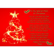 Christmas Verse Poem Greeting Card (Special Mam, from Son, Red)