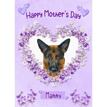 German Shepherd Dog Mothers Day Card (Happy Mothers, Mammy)