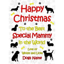 Personalised From The Dog Christmas Card (Special Mammy, White)
