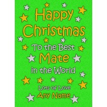 Personalised Mate Christmas Card (Green)