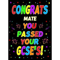 Congratulations GCSE Passing Exams Card For Mate (Design 1)