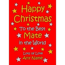 Personalised Mate Christmas Card (Red)
