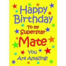 Mate Birthday Card (Yellow)