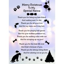 From The Dog Verse Poem Christmas Card (Special Nanna, Lilac, Merry Christmas)