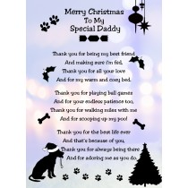 from The Dog Verse Poem Christmas Card (Lilac, Merry Christmas, Special Daddy)