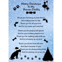 from The Dog Verse Poem Christmas Card (Snow, Merry Christmas, Human Daddy)