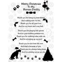 from The Dog Verse Poem Christmas Card (White, Merry Christmas, Human Daddy)