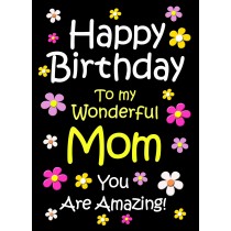 Mom Birthday Card (Black)