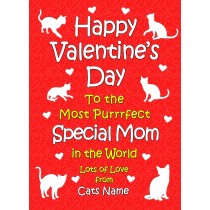 Personalised From The Cat Valentines Day Card (Special Mom)