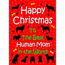 From The Dog  Christmas Card (Human Mom, Red)