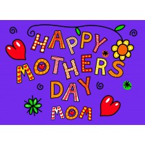 Mothers Day Card (Purple, Mom)