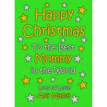 Personalised Mommy Christmas Card (Green)