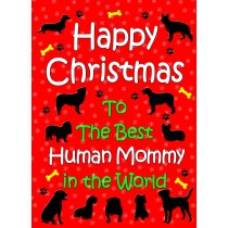 From The Dog  Christmas Card (Human Mommy, Red)