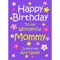 Personalised Mommy Birthday Card (Purple)