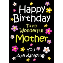 Mother Birthday Card (Black)