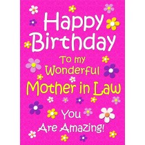 Mother in Law Birthday Card (Cerise)