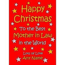 Personalised Mother in Law Christmas Card (Red)