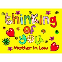 Thinking of You 'Mother in Law' Greeting Card