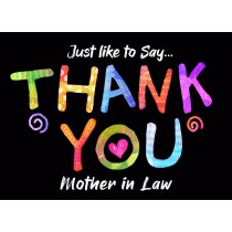 Thank You 'Mother in Law' Greeting Card