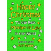 Personalised Mother in Law Christmas Card (Green)