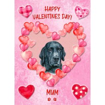 Black Labrador Dog Valentines Day Card (Happy Valentines, Mum)